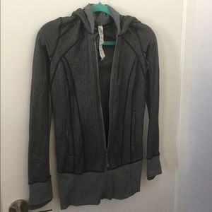 Grey Hooded Define Jacket size 4